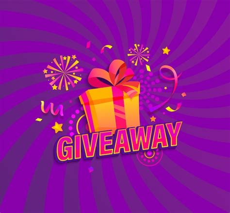 Premium Vector Giveaway Banner Win Poster With T Box