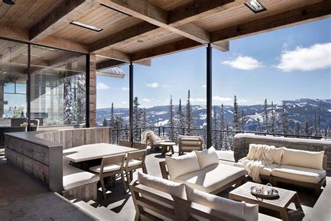 modern ski house interior locati onekindesign outdoor patio fireplaces