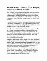 Can You Shrink Fibroid Tumors