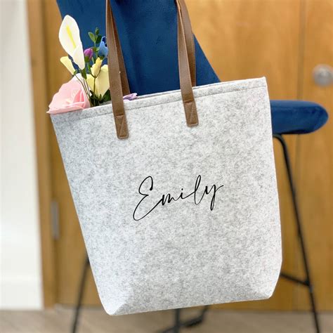 Personalised Felt Tote Bag By Perfect Personalised Ts