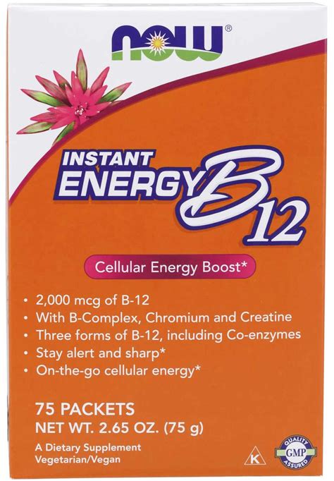 Now Instant Energy B12 Packets Supplement First