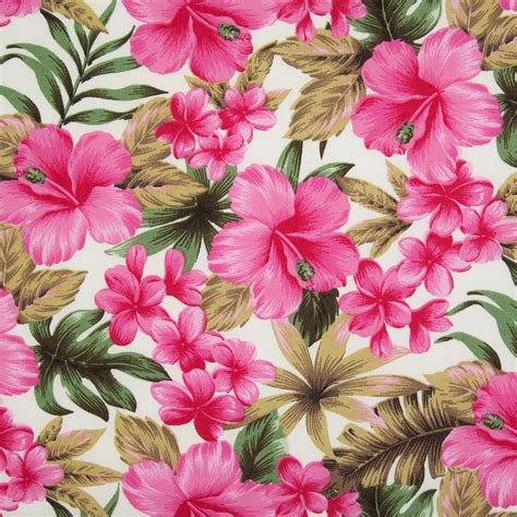 Rose & Hubble - Tropical Pink Floral - 100% Cotton Poplin - Fabric Love