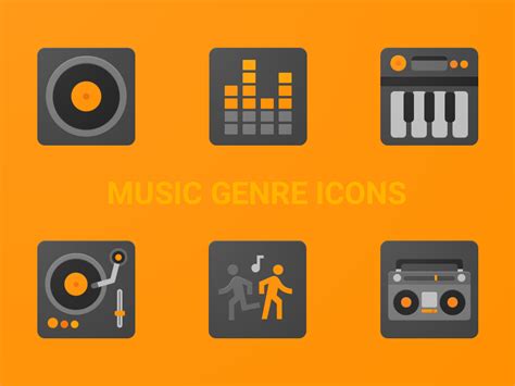 Music Genre Icons﻿ Uplabs