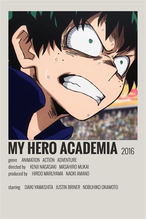 The Poster For My Hero Academia Shows An Angry Looking Man With Green Eyes
