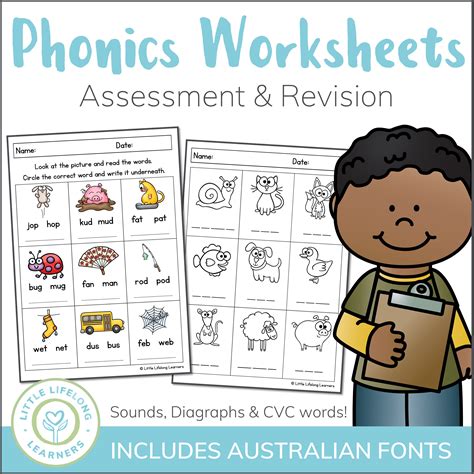 Phonics Worksheets Assessment And Revision Little Lifelong Learners