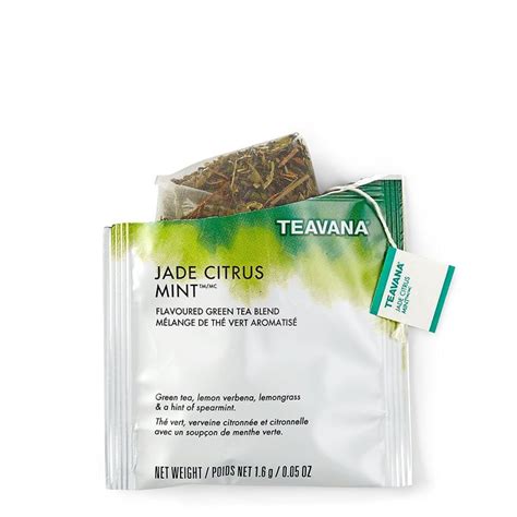 Teavana Jade Citrus Mint Full Leaf Sachets Pack Of 12 Teavana