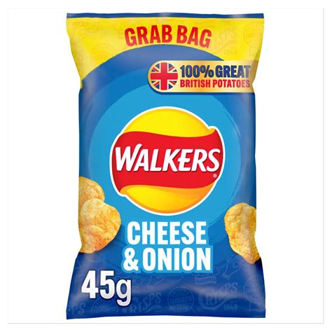 Walkers Cheese And Onion Crisps 45g Bestway Wholesale