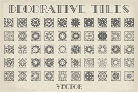 50 Decorative Borders And Tiles By Dacascas Thehungryjpeg