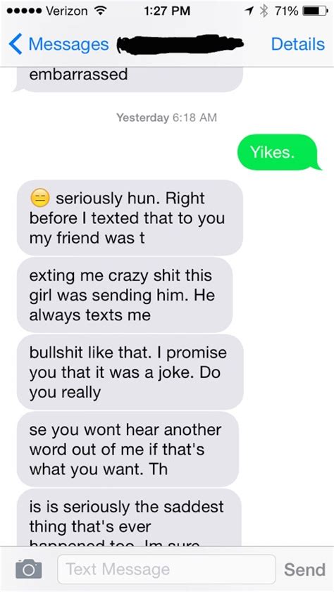 Guy Sends The Most Ridiculous Sext Ever And Immediately Regrets It Photos