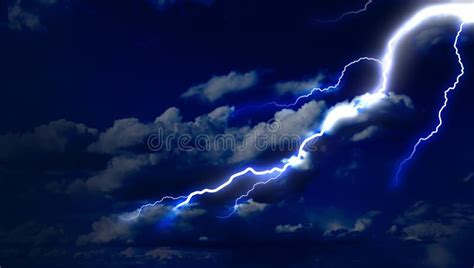 Rayo En El Cielo Foto De Archivo Imagen De Azul Oscuro 61797200