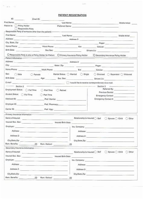 Patient Medical History Form Template Awesome Printable Patient Forms