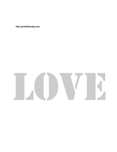 Free Printable Love Stencils