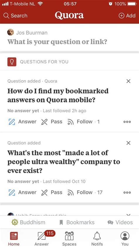 how to check bookmarked answers on quora app android quora