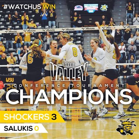 Watchus Win Shockers Beat The Southern Illinois Salukis 3 Sets To 0 To Capture Their 2nd