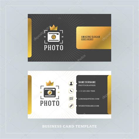 Golden And Black Business Card Design Template Business Card For