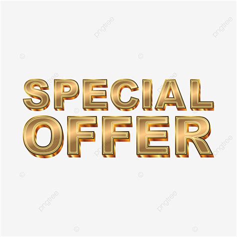 Special Offers Gold Text Vector Design Png Image Text Effect Ai For