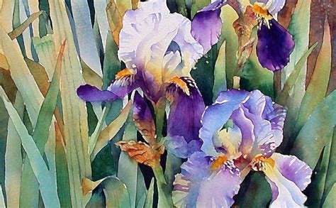 Ann Mortimer B 1960 — 863×534 Iris Painting Floral Painting
