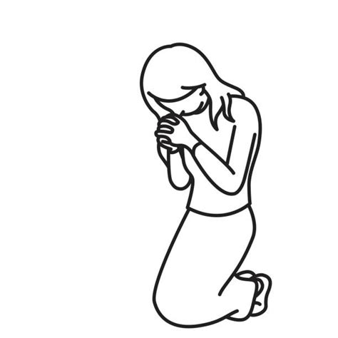 Best Kneeling In Prayer Illustrations Royalty Free Vector Graphics