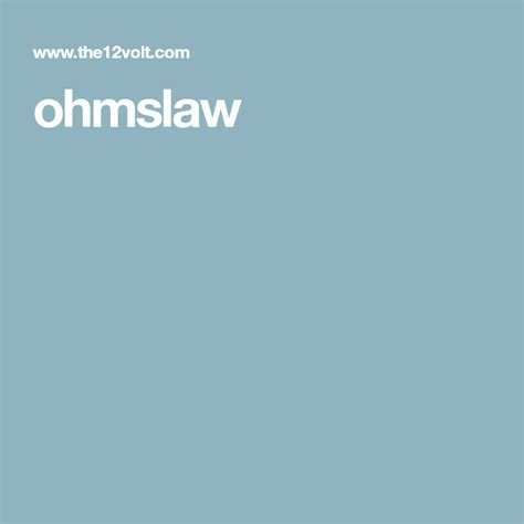 ohmslaw | Ohms law, Ohms, P power