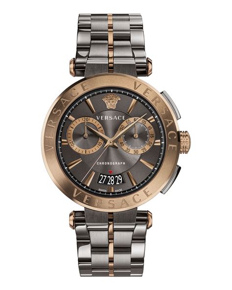 Versace Aion Chronograph Bracelet Watch Silver Neiman Marcus