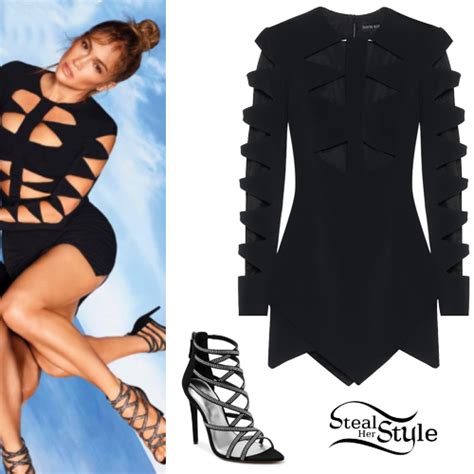 Jennifer Lopez Cutout Dress Strappy Sandals