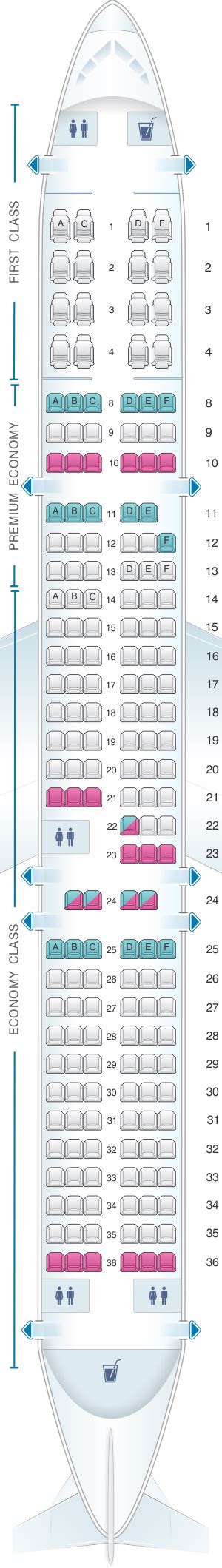 Seat Map American Airlines Airbus A321 181pax