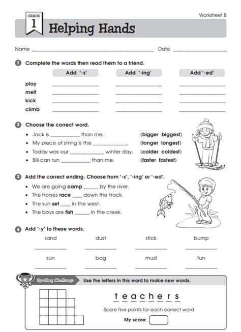 Printable English Worksheets For Class 1 With Pdf Download Now