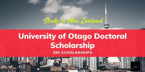 Study In New Zealand 2024 199 University Of Otago Phd Scholarships
