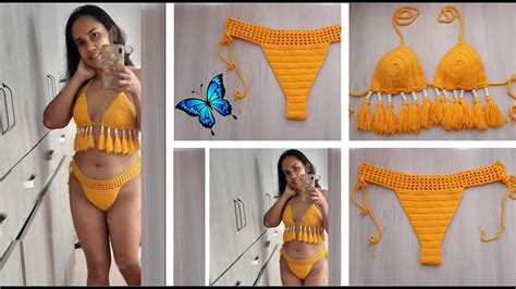 Bikini o Vestido de Baño Tejido a Crochet 2 piezas video completo