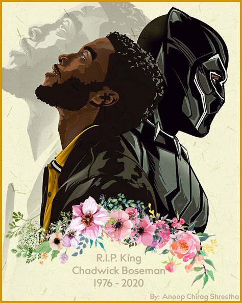 Rest In Peace Chadwick Boseman Black Panther Black Panther Drawing