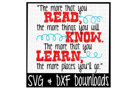 The More That You Read Svg Cat In Hat Svg Dr Seuss Sv