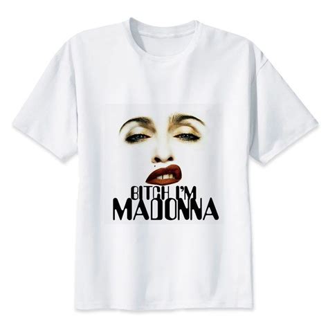 Madonna T Shirt Mannen Zomer Mode Tshirt Casual Wit Print T Shirt Voor Mannelijke Com