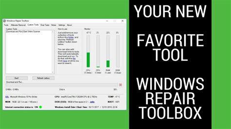 Windows Repair Toolbox Is A Great Program Youtube