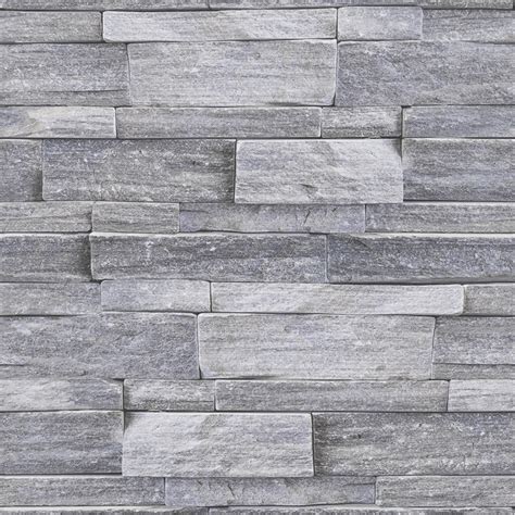 Superfresco Easy 52cm X 10m Grey Stone Wall Wallpaper Bunnings Warehouse