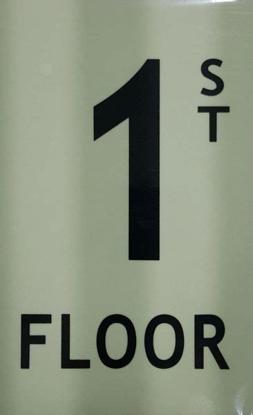 Hpd Sign 1st Floor Sign Glowing Photoluminescent Aluminum Sign Hpd