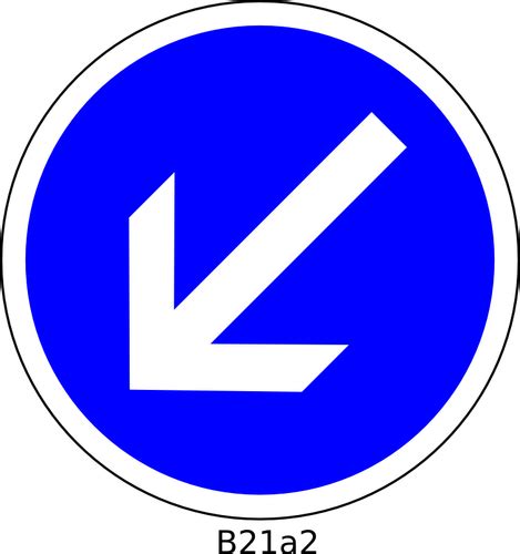 To The Left Direction Only Road Sign Vector Image Public Domain Vectors