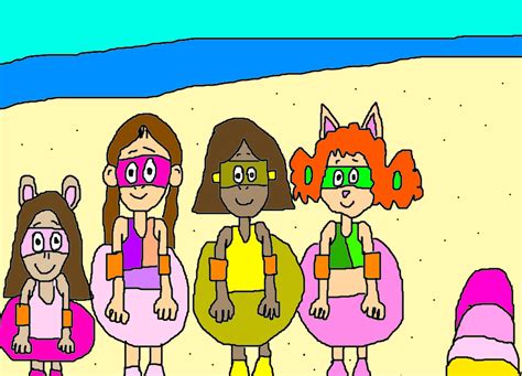 Dw Muffy Francine And Sue Ellen At The Beach By