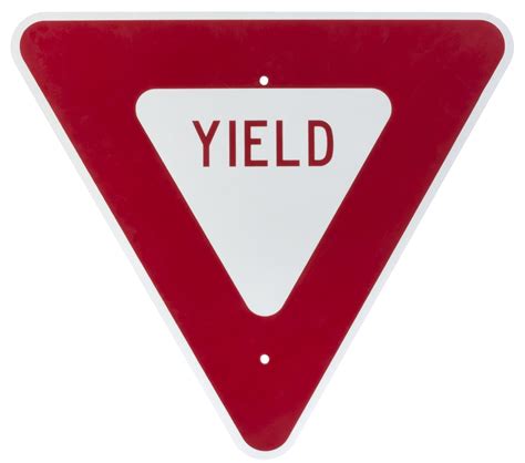 Red Yield Sign Retroreflective Surface