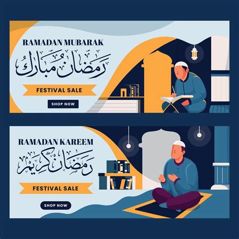 Ramadan Kareen Festival Social Media Banner Vector 6547123 Vector Art