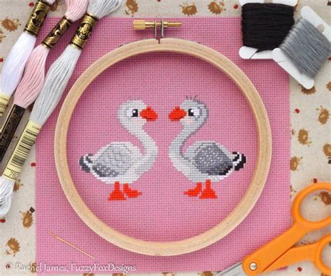 Gorgeous Geese Cross Stitch Pattern PDF Cute Bird Counted | Etsy ...