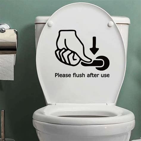Buy Toilet Seat Decals Quotes Warning Slogan Stickers Removable