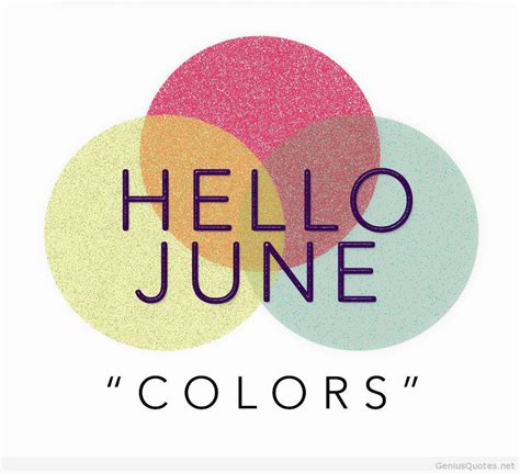 Hello June Hd Colors Photo Hello June June Colors Photo