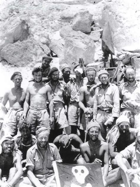 Members Of The Long Range Desert Group With A Jolly Roger Flag North