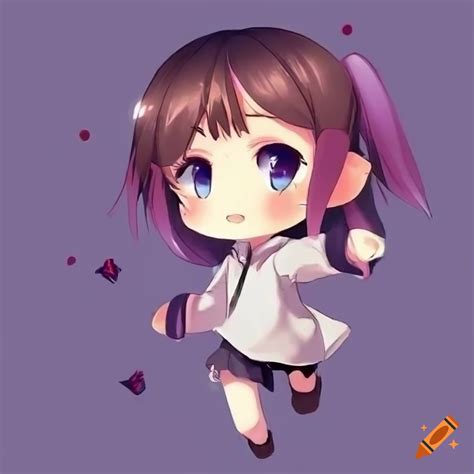 Anime Chibi Girl Running
