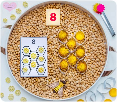 Beehive Counting Cards Sensory Tray Montessori From The Heart Bee