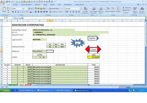Plantilla De Factura En Excel Para Pyme Automatica Lvbp1 Bs 13600