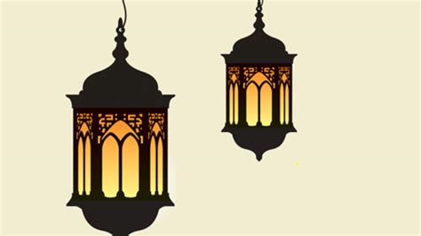 رسمة فانوس وهلال رمضان