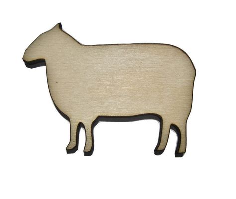 Lamb Sheep Laser Cut Unfinished Wood Shapes by StickADecal