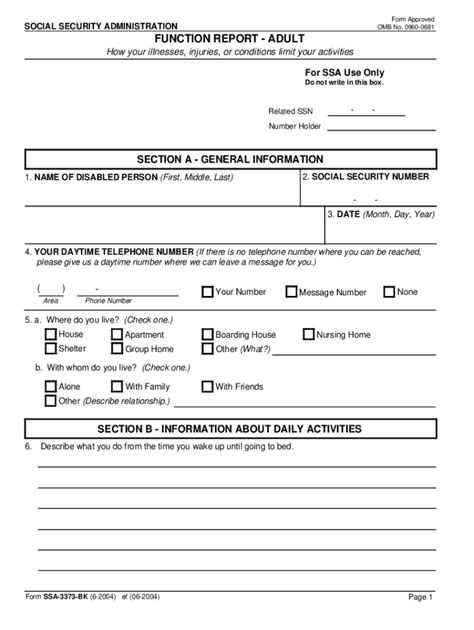 Ssa 3373 Bk Form Fill Out And Sign Printable Pdf Template Airslate