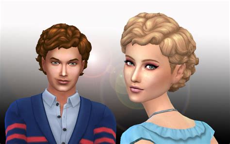 My Sims 4 Blog Mid Side And Medium Curly Hair Conversion